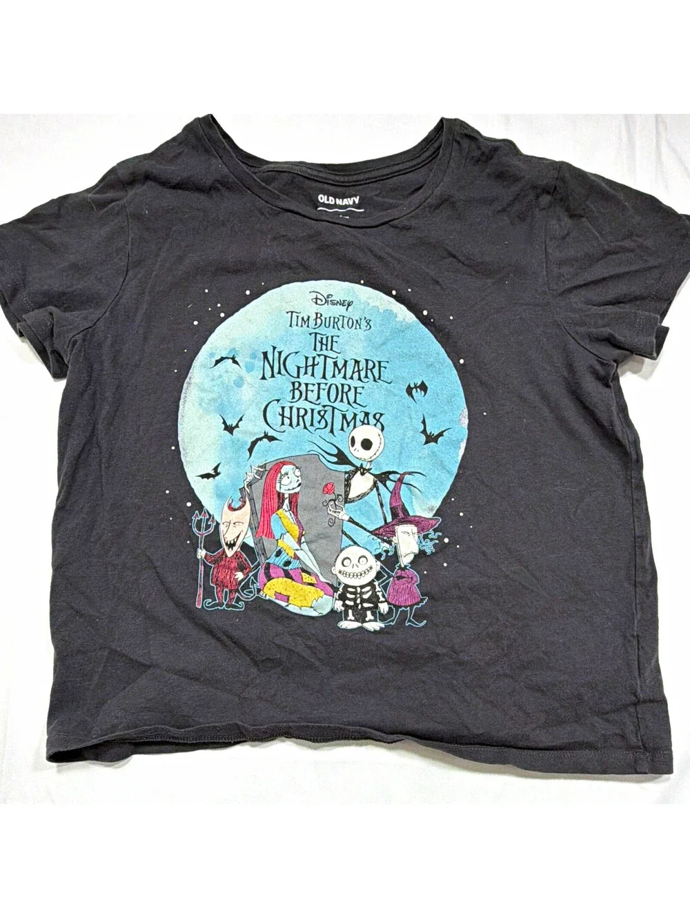Old Navy Disney Nightmare Before Christmas Jack & Sally Graphic Tee youth 18